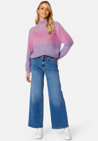 Suanne Stripe LS Knit Highneck
