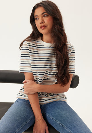 Slfessentail Striped Boxy Tee