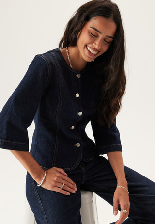 Slfvida-kori 3/4 SHORT DENIM J