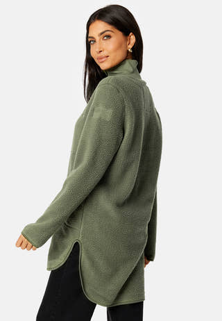 Long Pile Zip Sweat