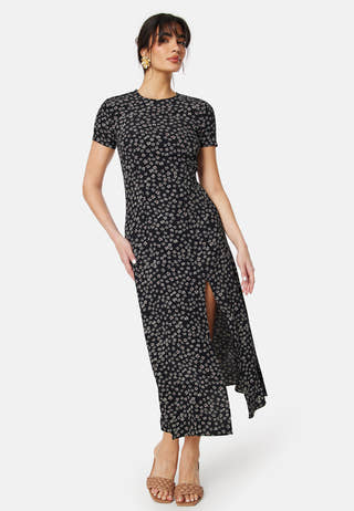 Disty Midi Slit Dress