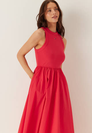 Tjw Rib Poplin Tank Dress Ext
