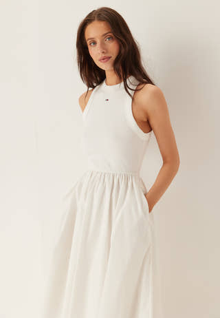Tjw Rib Poplin Tank Dress Ext