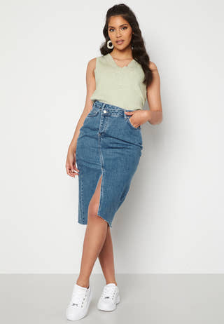 Denim Midi Skirt