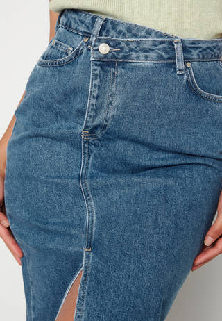 Denim Midi Skirt