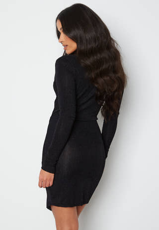 Hannah Short V-Neck Glitter Dress