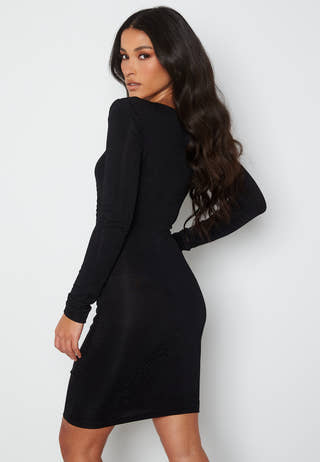 L/S Rouch Glitter Dress