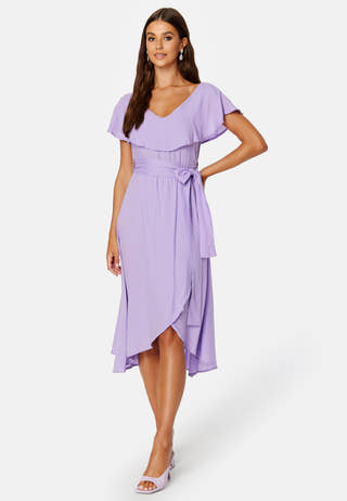Saga Flounce Wrap Dress