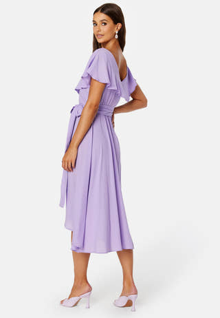 Saga Flounce Wrap Dress