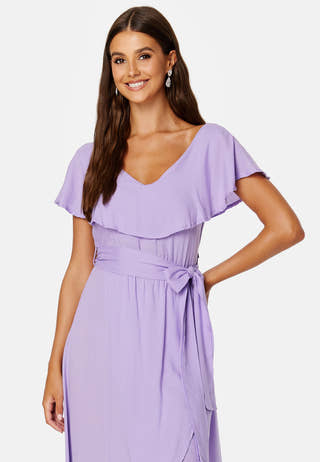 Saga Flounce Wrap Dress