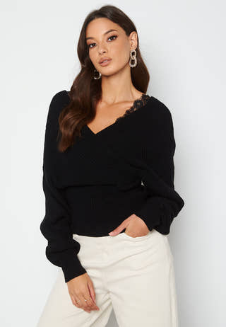 V-Neck Lace Jumper