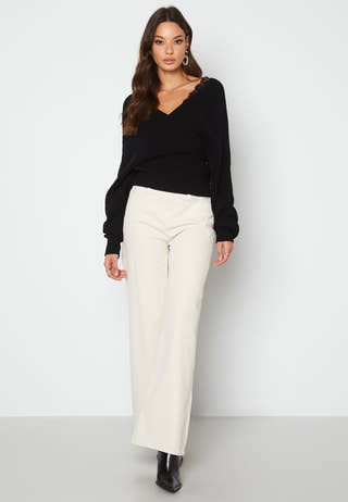 V-Neck Lace Jumper