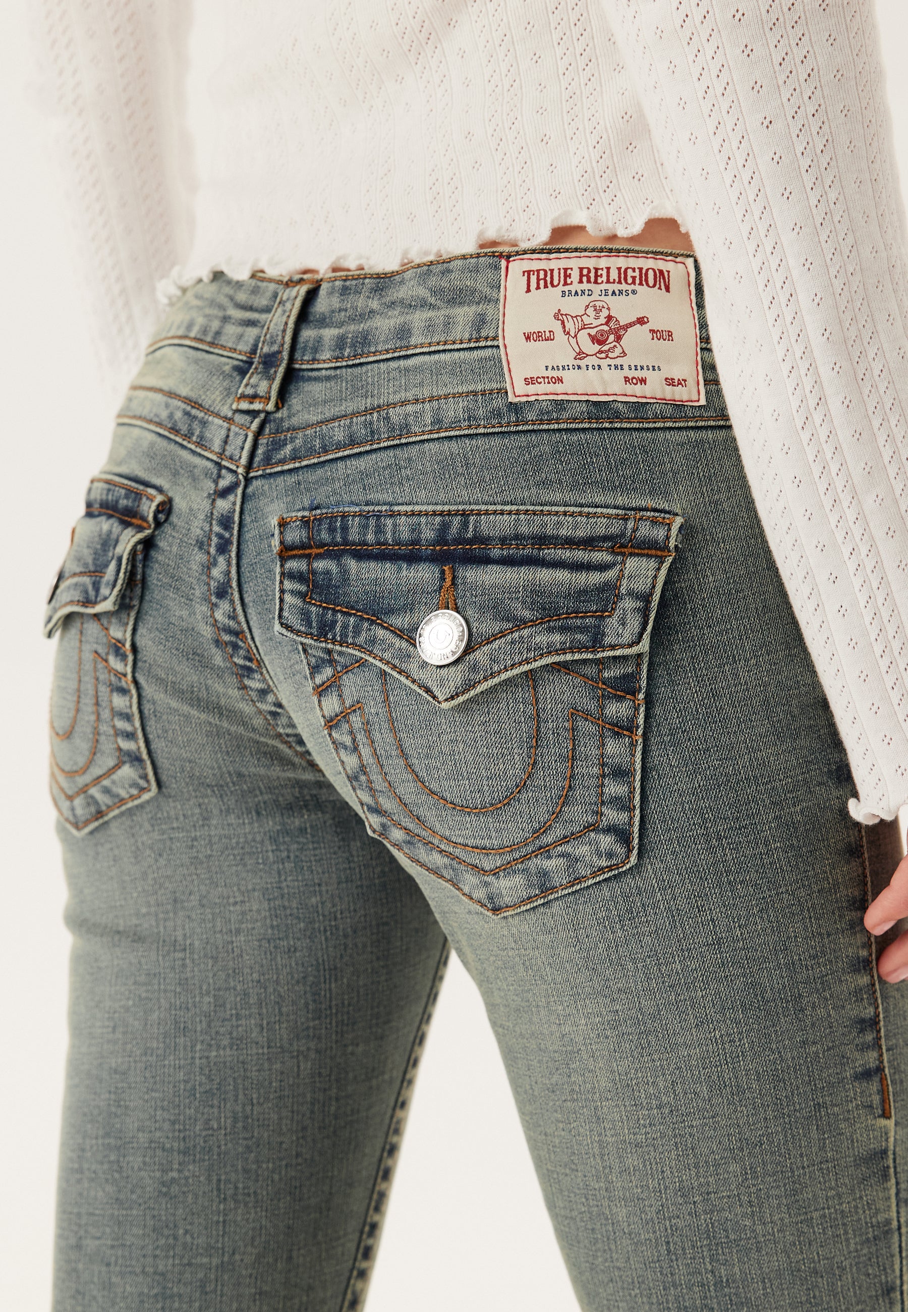 True religion – Joey Low Rise Flare Flap – Bootcut jeans – Blue