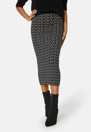 Gold Needle Art 7/8 Pencil Skirt