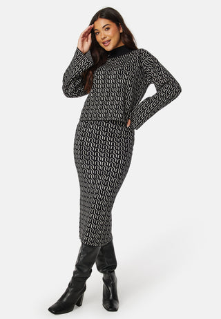 Gold Needle Art 7/8 Pencil Skirt