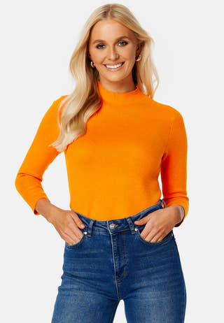 Gold Rib 3/4 FunnelneckBlouse