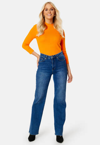 Gold Rib 3/4 FunnelneckBlouse