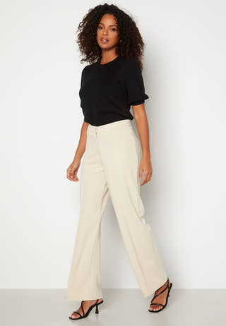 Gold SS Puff O-Neck Blouse
