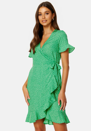 Henna 2/4 Wrap Frill Dress