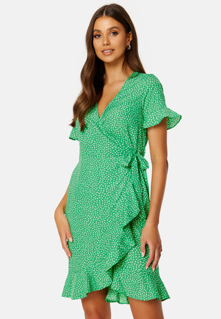 Henna 2/4 Wrap Frill Dress