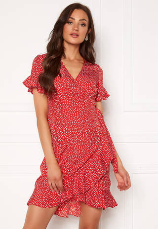 Henna 2/4 Wrap Frill Dress