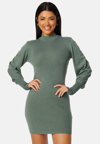 Holly Karispuff LS Highnk Dress