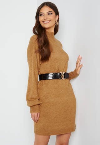Lefile LS Highneck Dress