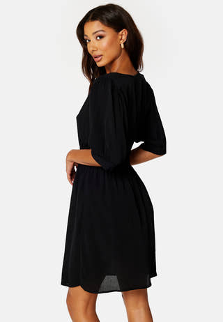 Lyla 2/4 V-Neck Smock Short Dress