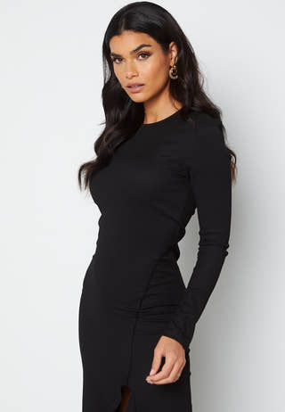 Sie L/S Detail Calf Dress