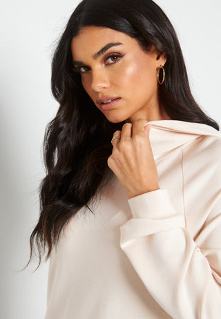 Silky L/S Slit Dress