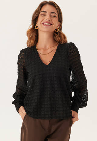 Vmbecca Ls V-neck Lace Top