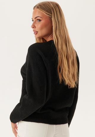 Vmboom Ls V-neck Button Cardig