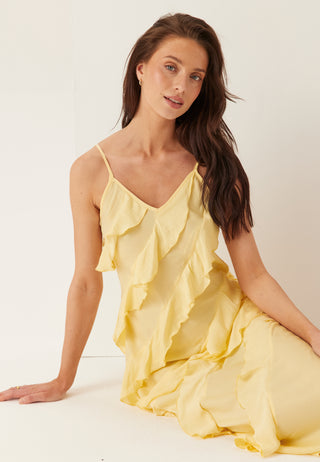 Vmicelyn Sl Ruffle Maxi Dress