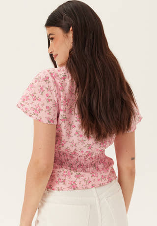 Vmjosie Ss V-neck Short Smock Top