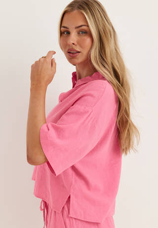 Vmlinn 2/4 SHORT SHIRT WVN NOOS