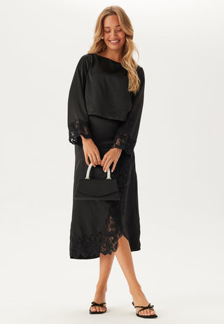 Vmmerle Lace Ls Boat Neck Top