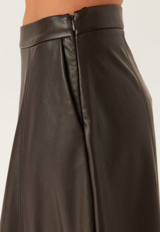 Vmolive Hw Coated Ankle Skirt