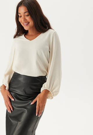 Vmolivia L/S V-NECK TOP WVN V-