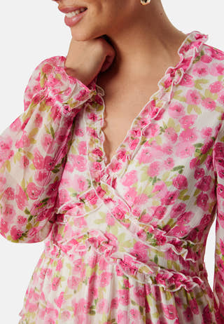 Vmsmilla LS frill short dress