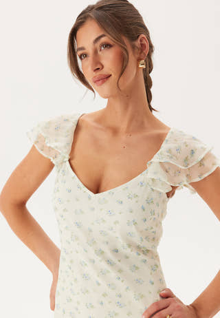 Vmsmilla S/L ANKLE FRILL DRESS