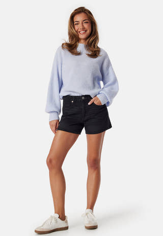 Vmtess mid rise short denim shorts