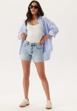 Vmtess mid rise short denim shorts