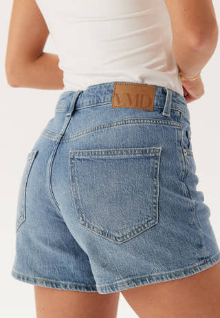 Vmtess mid rise short denim shorts
