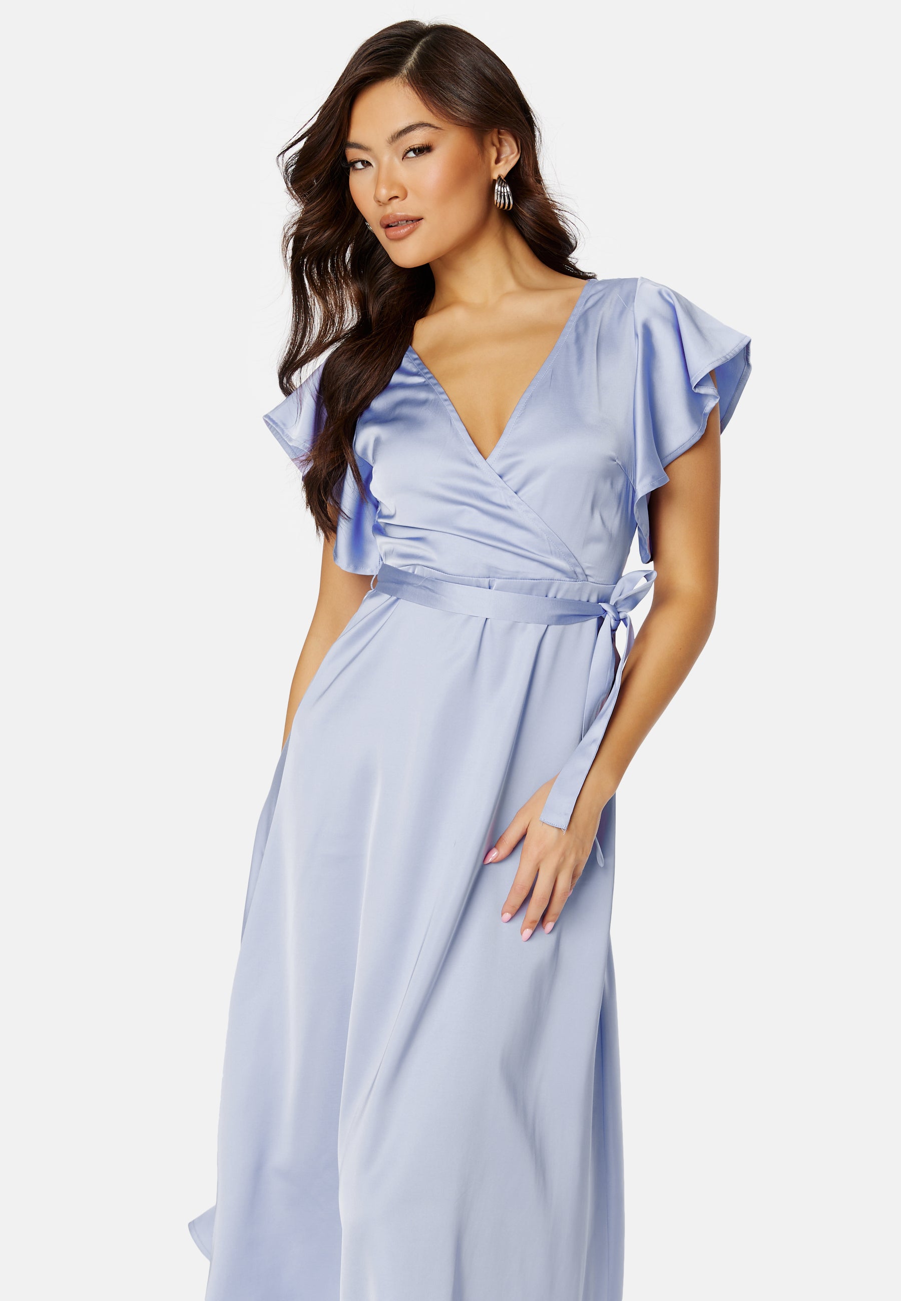 Vila – Carolina S/S V-Neck Midi Dress – Bridesmaid dresses – Purple