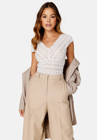 Chikka V-Neck Cap Sleeve Top