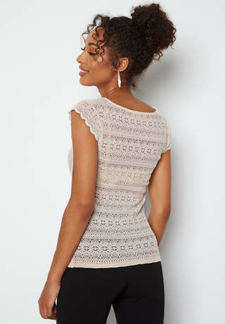 Vichikka V-Neck Cap Sleeve Top