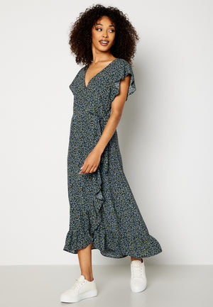 Fini Wrap S/S Long Dress