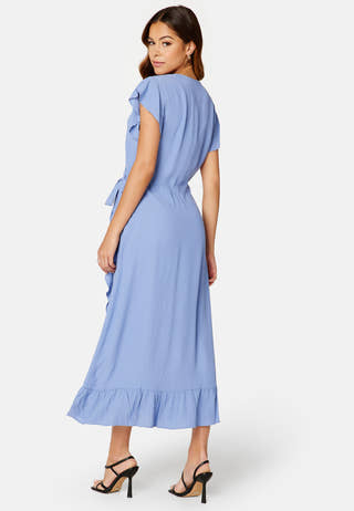 Fini Wrap S/S Long Dress