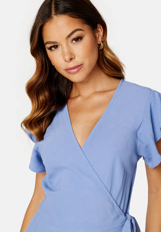 Fini Wrap S/S Long Dress
