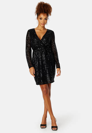 Glitas L/S Wrap Dress